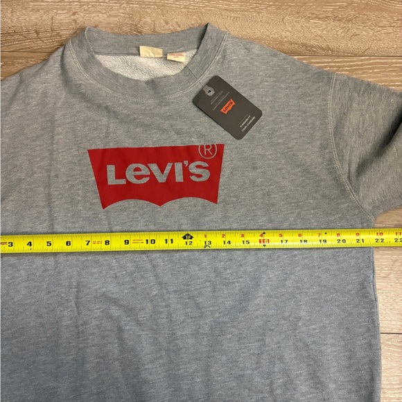 Levi's Red Logo Gray Crewneck Sweater - Picture 3 of 6